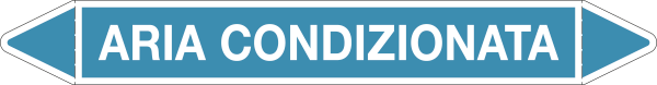 99C960A - foglio da 5 etichette autoadesive con frecce+simb ARIA  CONDIZIONATA