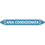 99C960B - foglio da 5 etichette autoadesive con frecce+simb ARIA  CONDIZIONATA