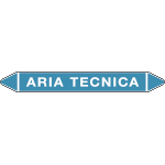 99D010B - foglio da 5 etichette autoadesive con frecce e simboli ARIA TECNICA