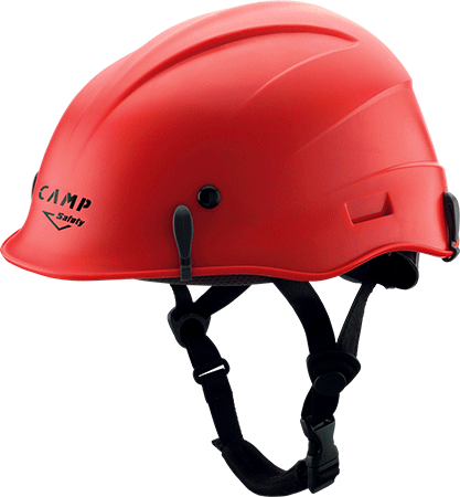 ANCE0209R - Elmetto ABS rosso sottogola sgancio rapido regolaz. a rotella EN 397