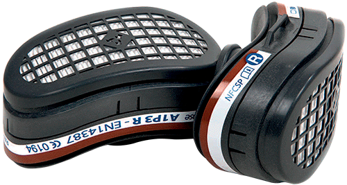 APSF341 - coppia di filtri A1P3 RD di ricambio per semimaschere APS503 e APS401