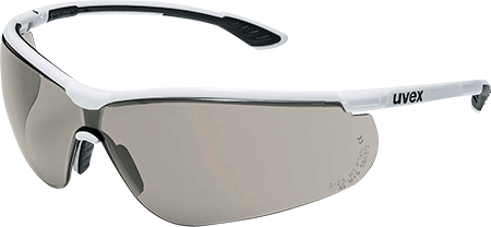 APU3280 - occhiali Sportstyle lente policarbonato grigia montatura bianca/nera