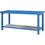 ARBT12 - tavolo da lavoro con bordo di contenimento sui 3 lati cm 150x88 h.