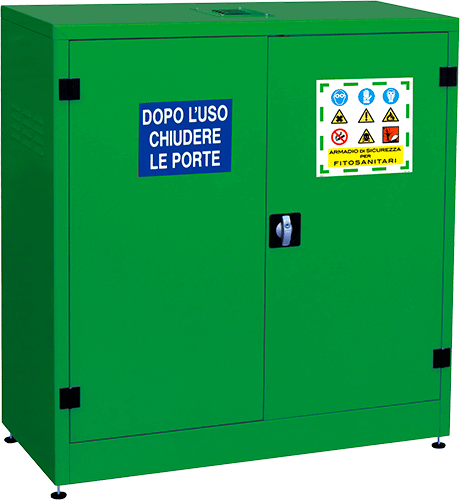 ARF300 - armadio per fitosanitari 2 ante h. 110 cm. colore verde