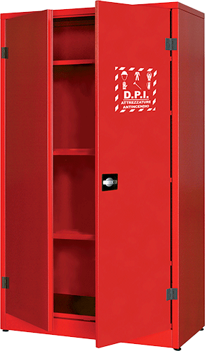 ARR1857 - Armadio verniciato 2 ante cieche 3 ripiani h. 1850 mm