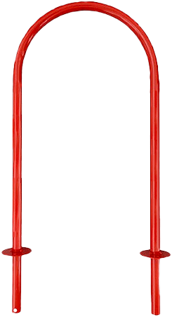 AS123 - Archetto antisosta rosso tubo diametro 33 mm