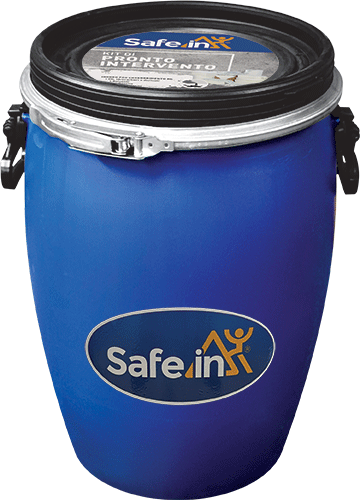 ASB060 - kit per assorbimento OLI SAFE IN in bidone ADR assorbenza minimo 59 lt