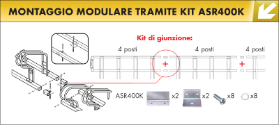 ASR400K - kit per composizione modulare portabiciclette modello ASR400