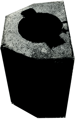 BAR115B - base sfilabile in gomma riciclata per paletto BAR115 (opzionale)