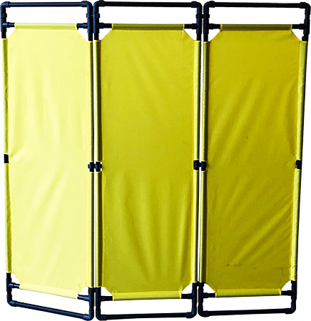 BARV180 - barriera 3 moduli neutri colore giallo dimensioni cm 180x70 (hxl) 6 kg