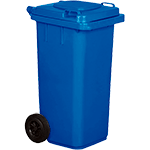 BIC0120B - Cassonetto mobile portarifiuti da litri 120 BLU
