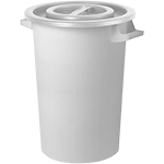 BIC075W - Bidone in polietilene bianco con manici da litri 75