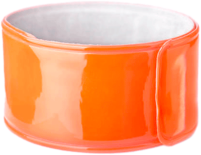 BR07A - Bracciale arancione retroriflettente chiusura velcro