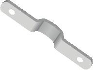 CLC125 - Piastrina in ferro zincato senza bulloni