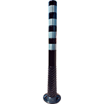 CNL100N - Paletto nero c/bande rifr.diam.80x1000