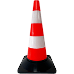 CO81 - Cono segnale polietilene bianco/rosso