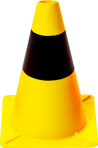CO85 - Cono segnale polietilene giallo nero