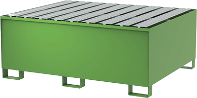 COM107 - vasca di raccolta con doghe zincate,volume di raccolta 1000 lt