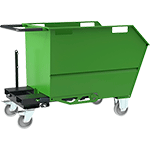 COM115G - benna porta rottami 500 lt (montata)