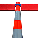 CORV41 - kit barriere per coni composto da coppia barriere+4 fasce di fissaggio