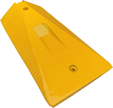 COT100F - cordolo delimit.omologato gomma gialla terminale femmina per COT100