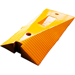 COT500F - cordolo delimitatore omologato in gomma giallo term.femmina h.5 cm.