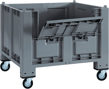 CPL4554 - Cargopallet grigio con ruote portello  senza FORO