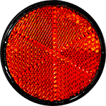 CT33R - Catadiottro retroriflettente rosso biadesivo