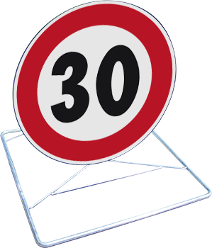 CVGLH605030 - Cavalletto richiudibile +disco da 60 CL 2 "fig.050 C.d.S.30 km/h"