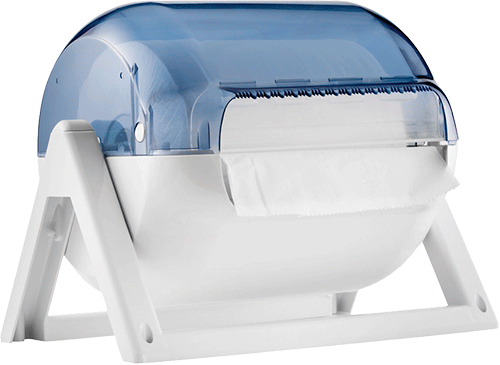 DCC0636 - portabobine murale bianco con coperchio HACCP