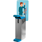 DCCS03A - Dispenser a muro per gel o sapone in acciao INOX azionabile con gomito