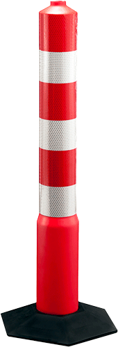 DFS321 - Delineatore h. 60 cm resistente urti e schiacciamenti 3 fasce rifr. HI
