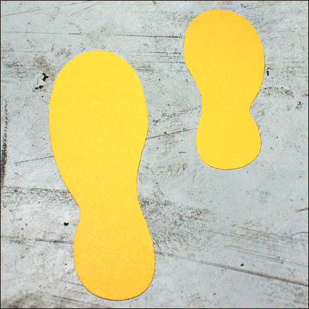 DMO24Y - conf.20 orme adesive SAFE IN in PVC dimensioni 240x90 mm colore GIALLO