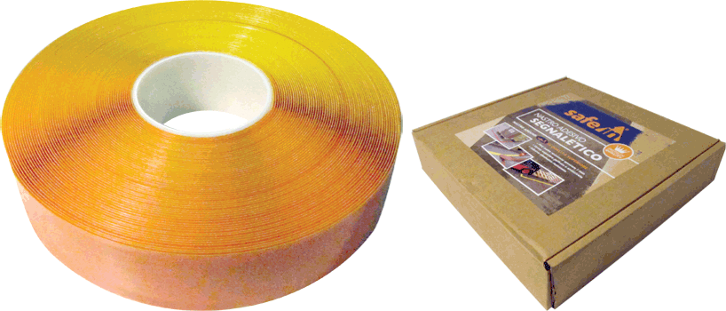 DMS50Y - nastro adesivo SAFE IN in PVC qualita' PREMIUM col.GIALLO h 5 cm x 30m