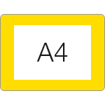 DMTA4Y - conf.10 tasche adesive protettive SAFE IN in PVC f.to A4 col. GIALLO