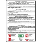 E10210KS - Etichetta adesiva norme comportamento ALBERGHI EN ISO 7070