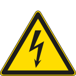 E1107WS - Etichetta adesiva pericolo tensione EN ISO 7010