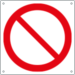 E1300W - Cartello divieto generico solo simbolo EN ISO 7010