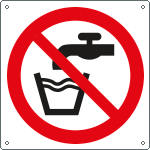 E1303KS - Etichetta adesiva vietato bere acqua EN ISO 7010