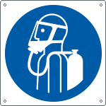 E13500K - cartello obbligo utilizzo apparecchio di respirazione EN ISO 7010