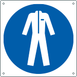 E1361X - Cartello obbligo indossare indumenti protett solo simbolo EN ISO 7010