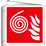 E15106BIX - cartello bifacciale simbolo idrante F019