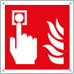 E15117X - Cartello antincendio allarme antincendio solo simbolo EN ISO 7010