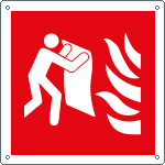 E15121W - Cartello antincendio coperta antifiamma solo simbolo EN ISO 7010