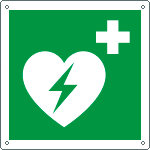 E15156K - Cartello defibrillatore di emergenza solo simbolo EN ISO 7010