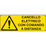 E1707KS - Etichetta adesiva cancello elettrico comandato EN ISO 7010