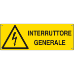 E17102K - Cartello pericolo interruttore generale EN ISO 7010