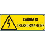 E17111K - Cartello pericolo cabina di trasformazione EN ISO 7010