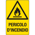 E1712X - Cartello pericolo d'incendio EN ISO 7010