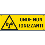 E17141KS - Etichetta adesiva pericolo onde non ionizzanti EN ISO 7010